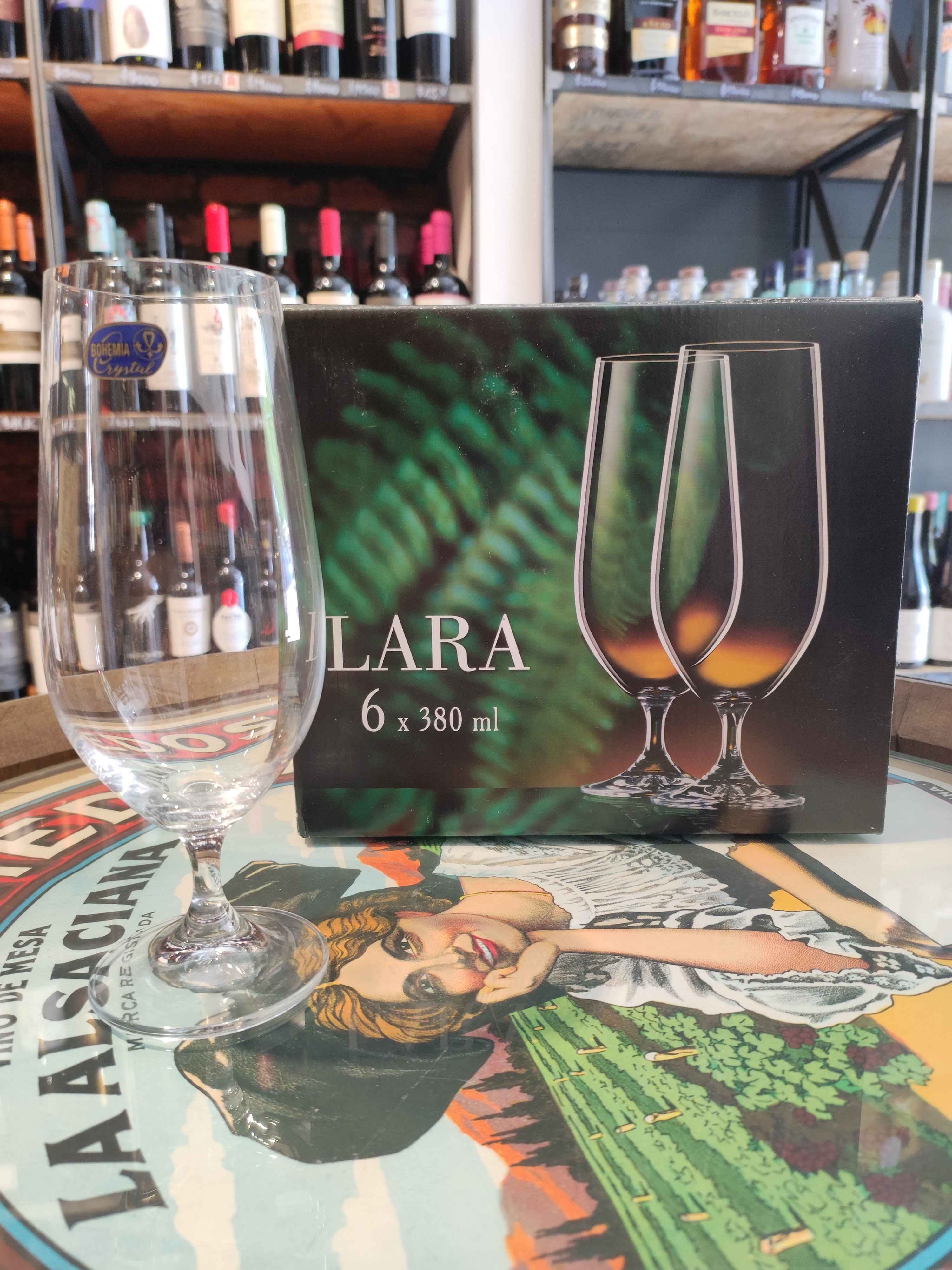 6 unid. x BOHEMIA COPA CERVEZA LARA 380 ML