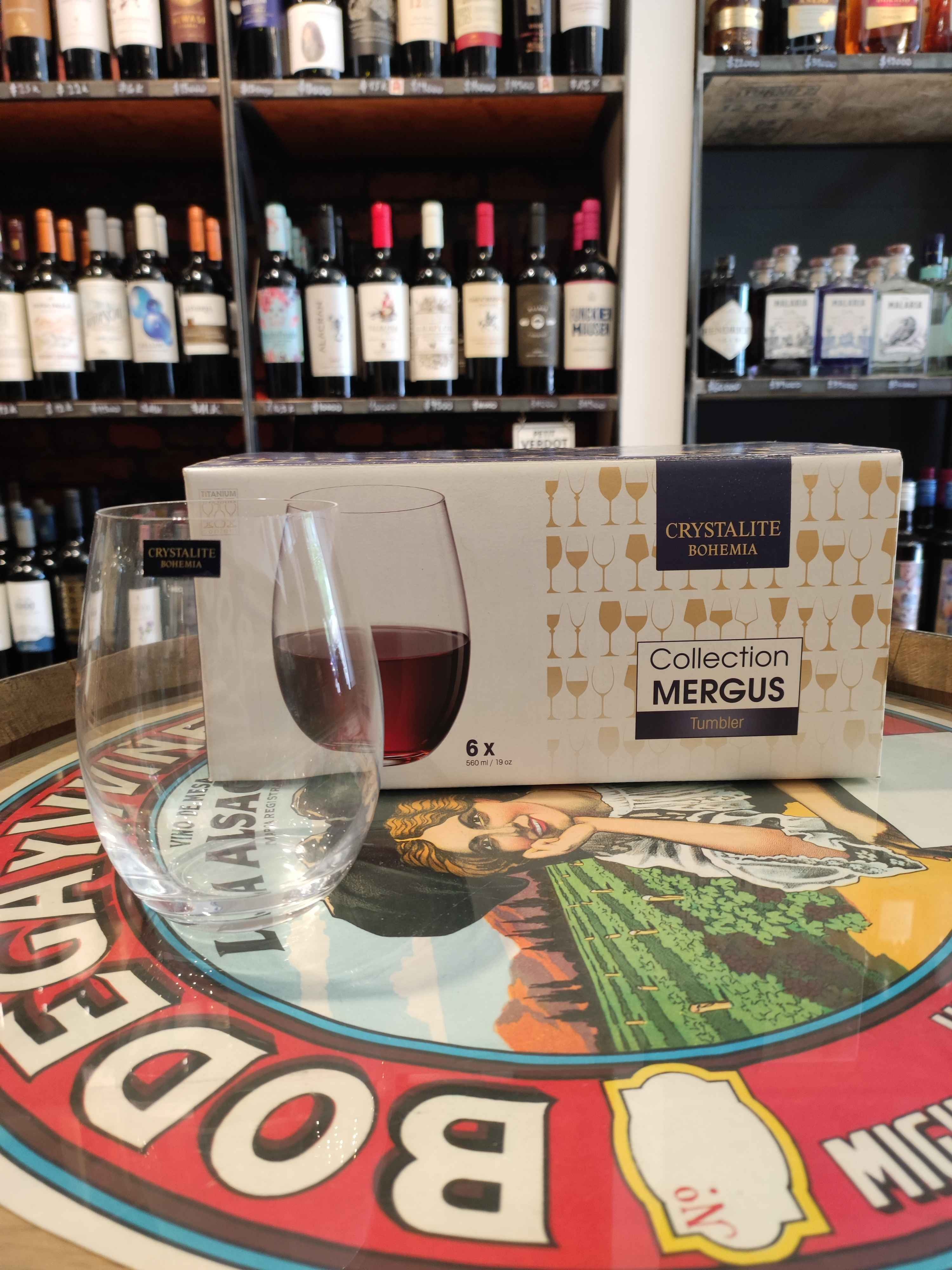6 unid. x BOHEMIA VASO MERGUS VINO 560 ML