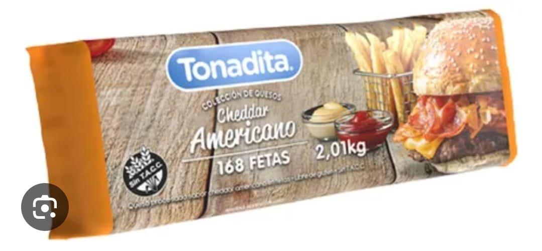 Cheddar fetas Tonadita 168 fetas