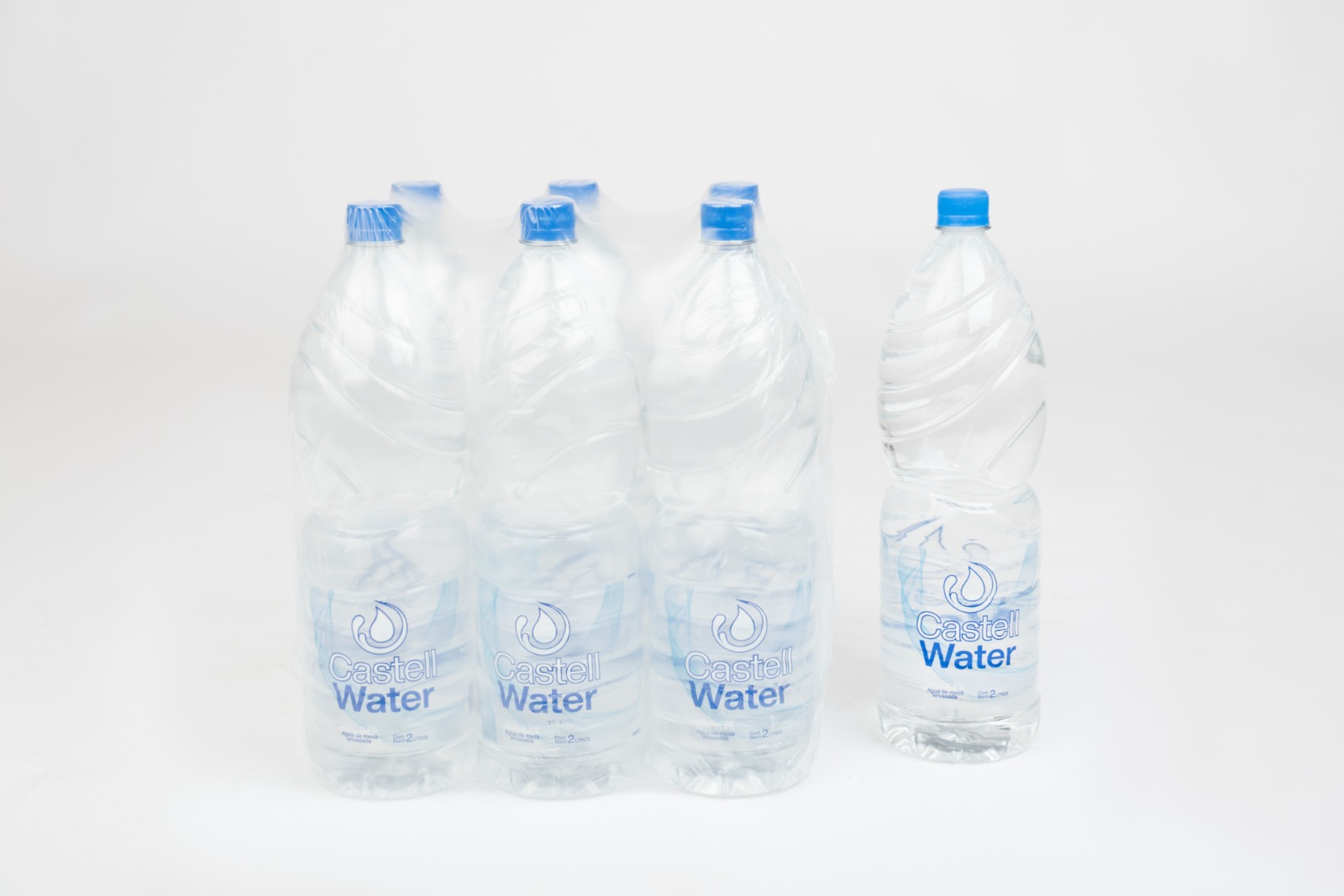 10 Pack por 6 botellas de agua por 2 ltrs