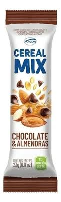 BARRITA CEREAL MIX CHOCOALTE C/ALMENDRAS X 23GR