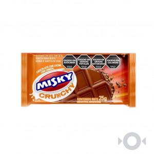 CHOC.CELOFAN MISKY CRUNCH X 25GRS